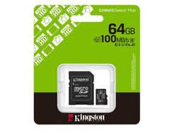 MEMORIA MICROSD KINGSTON CANVAS SELECT PLUS 64GB V10 100MB/S