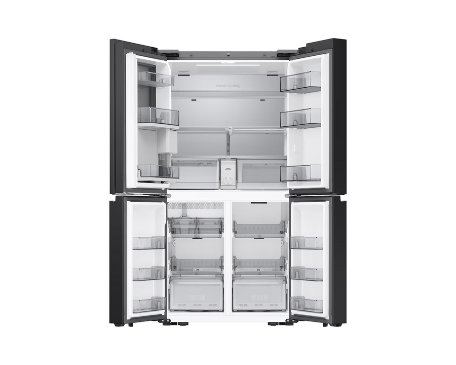 REFRIGERADOR SAMSUNG BESPOKE 23 PIES 4 DOOR AI VISION BEVERAGE CENTER AND DUAL ICE BLANCO RM90F66C1WAP