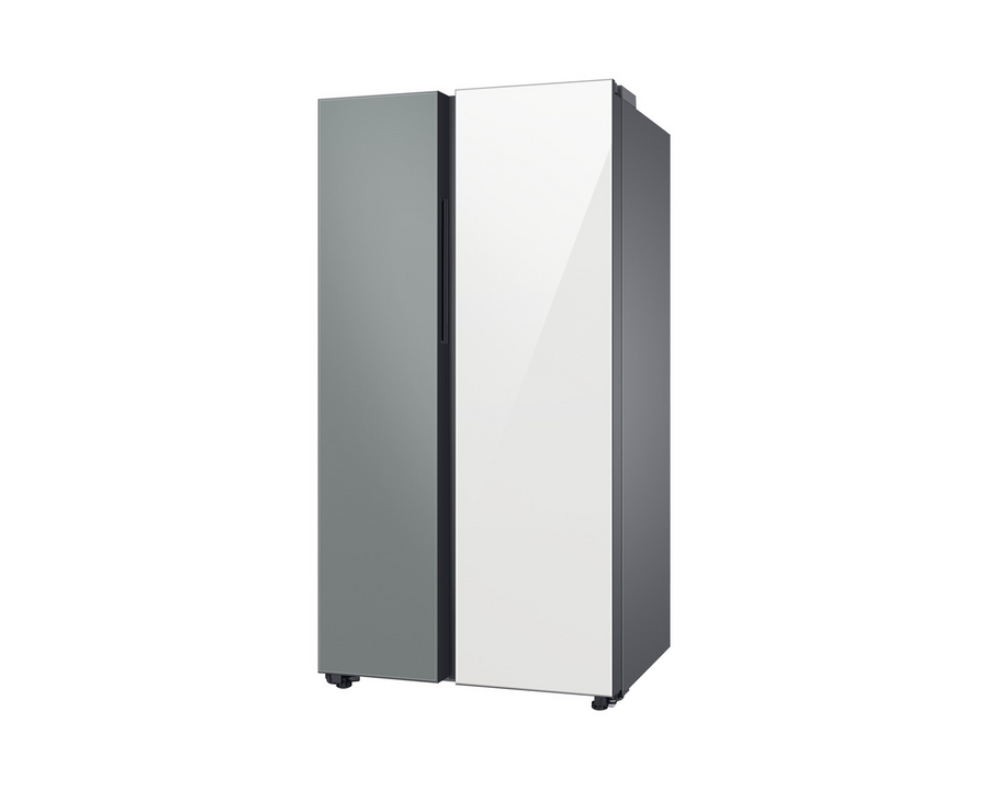 REFRIGERADORA SAMSUNG BESPOKE SIDE BY SIDE 23P³/640L BLANCO CON GRIS WIFI RS23CB700A7GAP