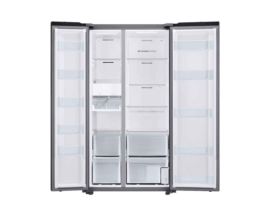 REFRIGERADORA SAMSUNG BESPOKE SIDE BY SIDE 23P³/640L BLANCO CON GRIS WIFI RS23CB700A7GAP