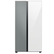 REFRIGERADORA SAMSUNG BESPOKE SIDE BY SIDE 23P³/640L BLANCO CON GRIS WIFI RS23CB700A7GAP