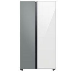 REFRIGERADORA SAMSUNG BESPOKE SIDE BY SIDE 23P³/640L BLANCO CON GRIS WIFI RS23CB700A7GAP