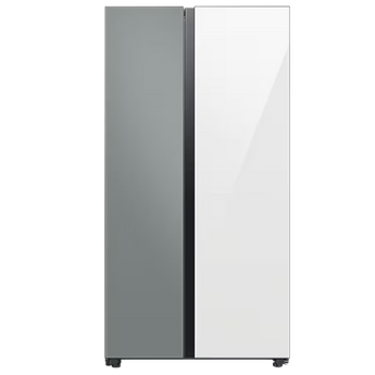 REFRIGERADORA SAMSUNG BESPOKE SIDE BY SIDE 23P³/640L BLANCO CON GRIS WIFI RS23CB700A7GAP