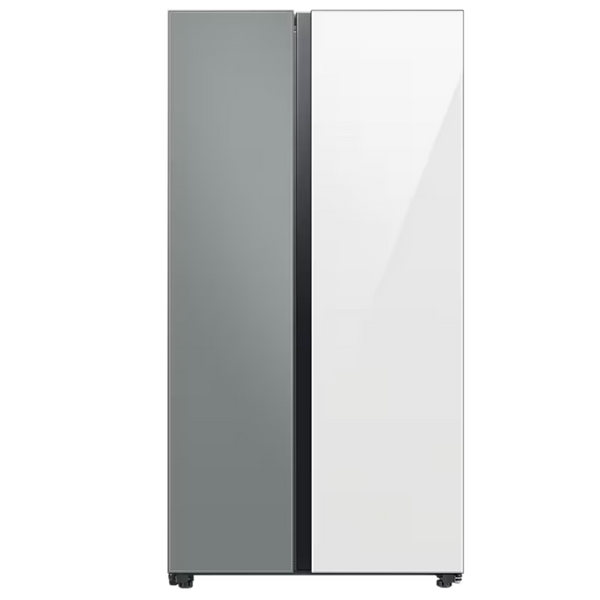 REFRIGERADORA SAMSUNG BESPOKE SIDE BY SIDE 23P³/640L BLANCO CON GRIS WIFI RS23CB700A7GAP