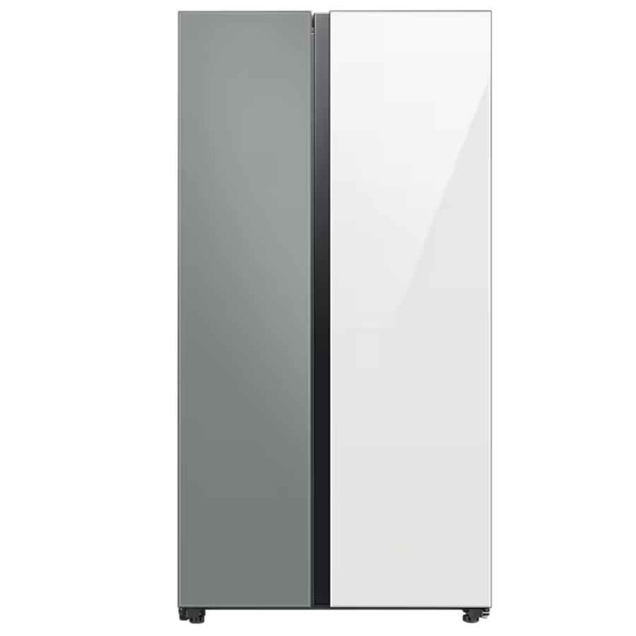 REFRIGERADORA SAMSUNG BESPOKE SIDE BY SIDE 23P³/640L BLANCO CON GRIS WIFI RS23CB700A7GAP
