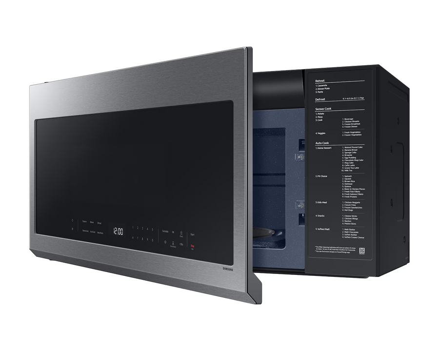 MICROWAVE SAMSUNG OTR 2.1 CU. FT. IN FINGERPRINT RESISTANT STAINLESS STEEL ME21DG6300SRAA
