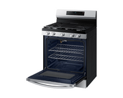 SAMSUNG 30" 5-BURNER GAS RANGE WITH 17,000 BTU DUAL BURNER, STAINLESS STEEL NX60A6115SS/AP