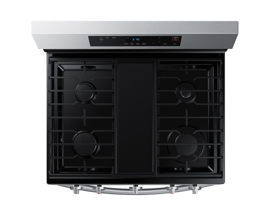 SAMSUNG 30" 5-BURNER GAS RANGE WITH 17,000 BTU DUAL BURNER, STAINLESS STEEL NX60A6115SS/AP