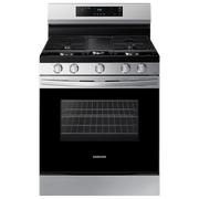SAMSUNG 30" 5-BURNER GAS RANGE WITH 17,000 BTU DUAL BURNER, STAINLESS STEEL NX60A6115SS/AP