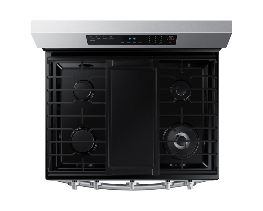 SAMSUNG 30" 5-BURNER GAS RANGE STAINLESS STEEL AND BLACK NX60B6515SS/AP