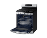 SAMSUNG 30" 5-BURNER GAS RANGE STAINLESS STEEL AND BLACK NX60B6515SS/AP