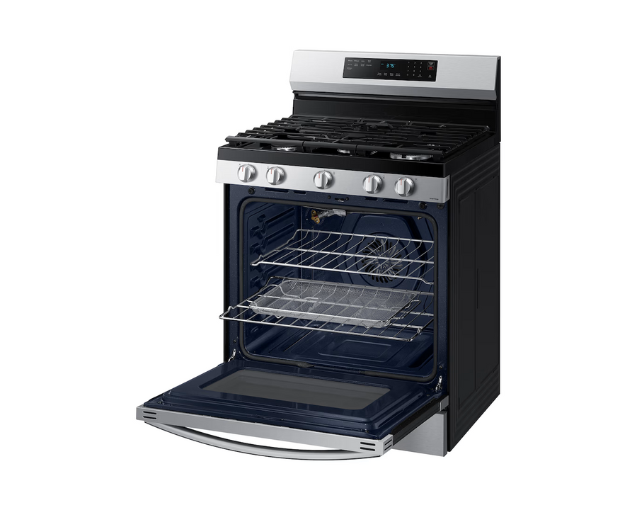 SAMSUNG 30" 5-BURNER GAS RANGE STAINLESS STEEL AND BLACK NX60B6515SS/AP