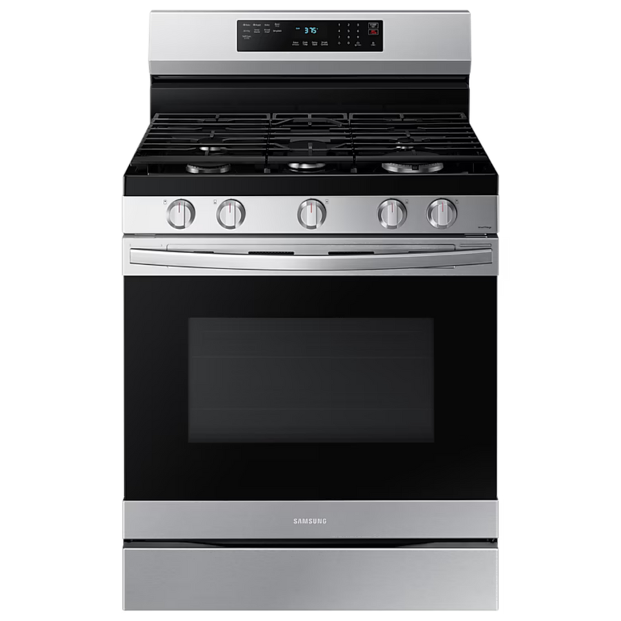 SAMSUNG 30" 5-BURNER GAS RANGE STAINLESS STEEL AND BLACK NX60B6515SS/AP