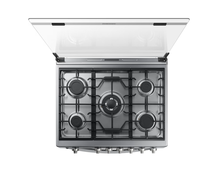 SAMSUNG GAS RANGE 6 BURNERS LARGE CAPACITY GRAY, TRIPLE POWER NX52T7522LS/AP