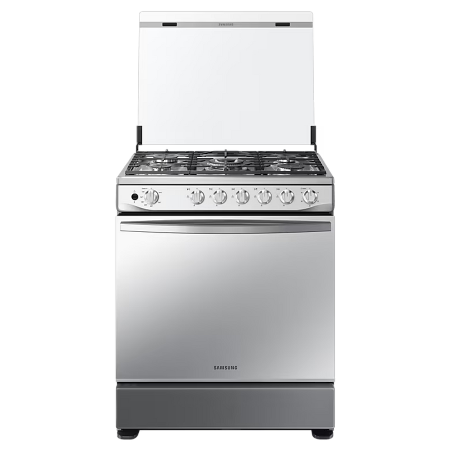 SAMSUNG GAS RANGE 6 BURNERS LARGE CAPACITY GRAY, TRIPLE POWER NX52T7522LS/AP