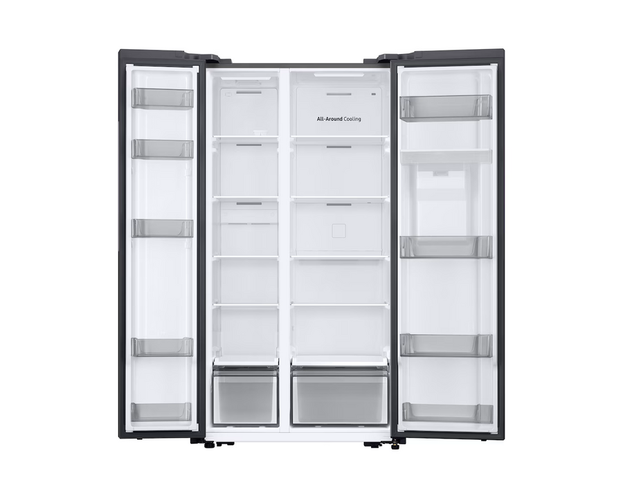 REFRIGERADOR SAMSUNG 20 PIES SIDE BY SIDE CON DISPENSADOR PLATEADA RS57DG4100M9AP