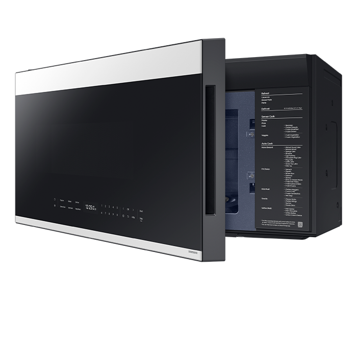 SAMSUNG OTR MICROWAVE 2.1 CU. FT. BESPOKE IN WHITE GLASS/ BUILT-IN WIFI ME21DB670012AA
