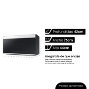 SAMSUNG OTR MICROWAVE 2.1 CU. FT. BESPOKE IN WHITE GLASS/ BUILT-IN WIFI ME21DB670012AA