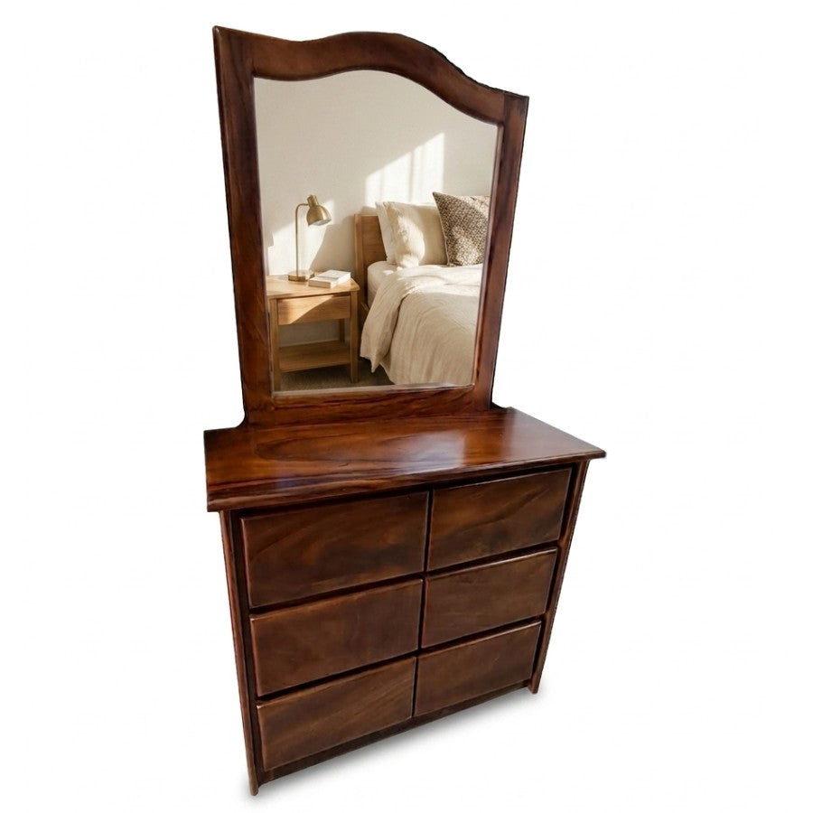 COMODA 6 GAVETAS MADERA CENIZARO