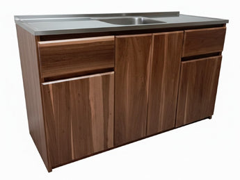 WALNUT CEDAR SINK CABINET 4 DOORS 2 DRAWERS