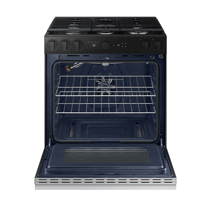 SAMSUNG BESPOKE GAS RANGE 5 BURNERS FINGERPRINT RESISTANT/STAINLESS STEEL GRIDDLE NSG6DG8700SRAX