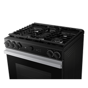 SAMSUNG BESPOKE GAS RANGE 5 BURNERS FINGERPRINT RESISTANT/STAINLESS STEEL GRIDDLE NSG6DG8700SRAX