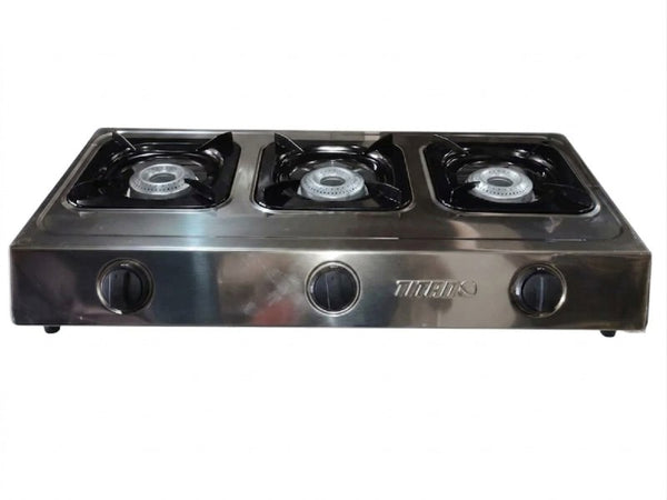 COCINA ACERO INOX TITAN QH-A3 3 QUEMADORES