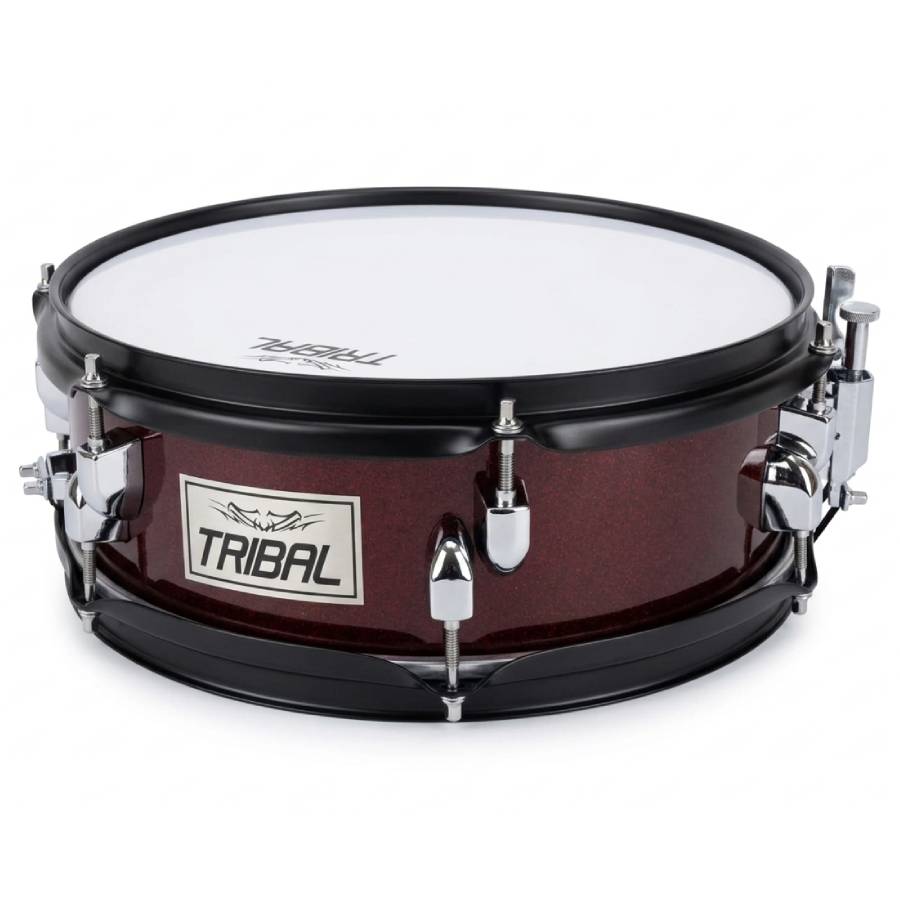 TAMBOR REDOBLANTE 12"X4" MARCHING-TRIBAL ROJO