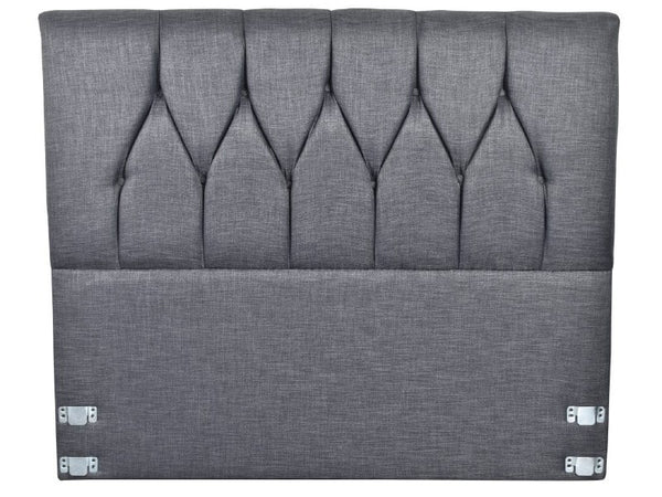 RESPALDO PALERMO GRIS OSCURO MATRIMONIAL ALTO