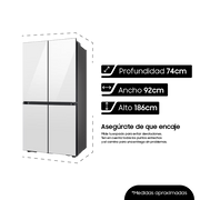 REFRIGERADOR SAMSUNG DE PUERTA FRANCESA ESTILO T A MEDIDA CON CENTRO DE BEBIDAS 23" WIFI RF23DB965012AP