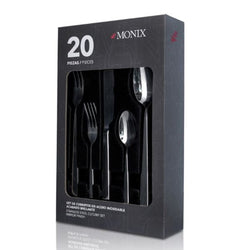 SET CUBIERTOS ACERO INOX. MONIX 20PZS BRILLANTE