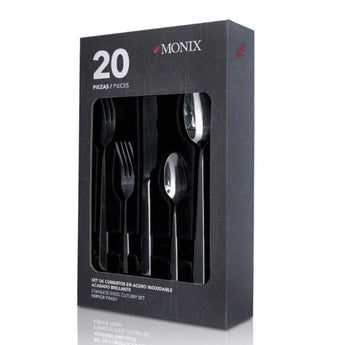 SET CUBIERTOS ACERO INOX. MONIX 20PZS BRILLANTE