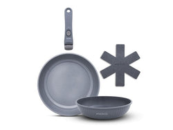 SET SARTENES MONIX 4 PIEZAS CERAMICA COLOR GRIS