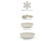 MONIX 4-PIECE CREAM CERAMIC FRYING PAN SET