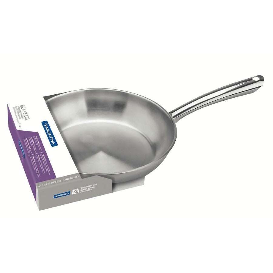 SARTEN UNA TRAMONTINA ACERO INOX 24 CM