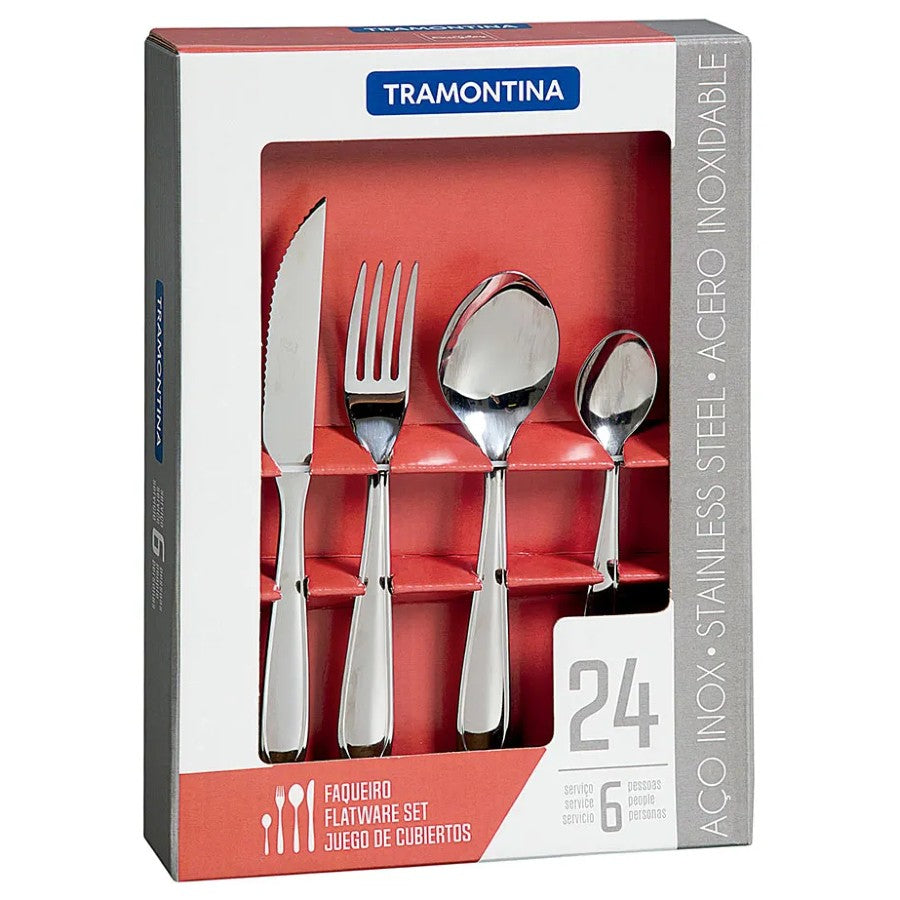 JUEGO CUBIERTOS 24 PIEZAS LAGUNA ACERO INOX.