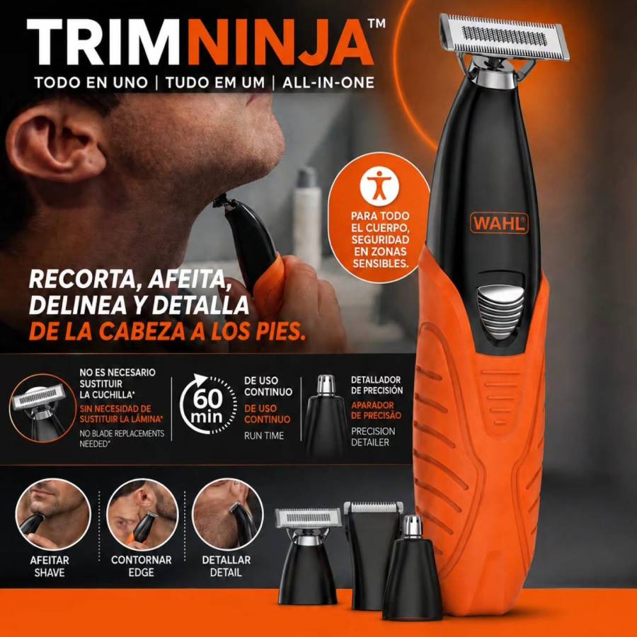 AFEITADORA CABELLO WAHL HOME TRIM NINJA 3EN1