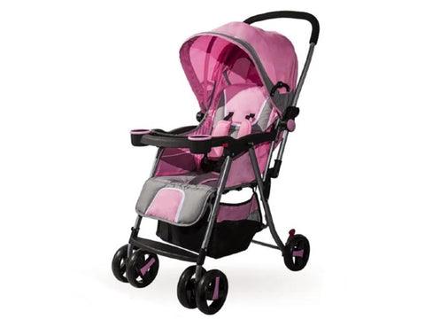 COCHE BEBE BABY BASICS FDAH290R ROSADO/GRIS 15K MAX