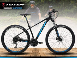 BICICLETA 29" TOTEM T9 ALTUS 9V HIDRA 16" S. NEGRO/AZUL