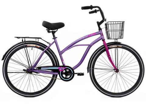 BICICLETA 24 BANANA SP DIVA MUJER MORADO/FUCSIA