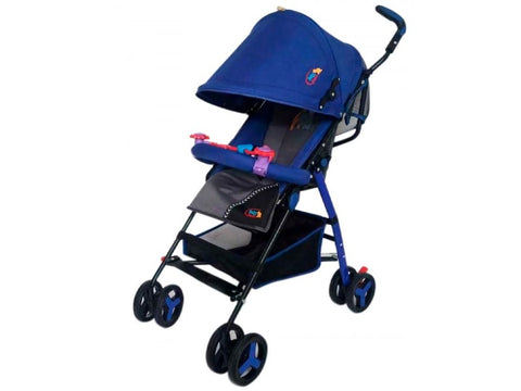 COCHE SOMBRILLA P/BEBE AZUL/GRIS