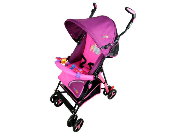 COCHE SOMBRILLA P/BEBE ROSADO/MORADO