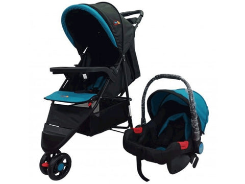 COCHE 3 RUEDAS CON PORTABEBE FDAH253B AZUL