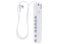 PROTECTOR PICOS GE 7 TOMAS 1200J BLANCO