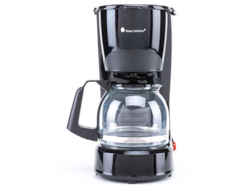 COFFEE MAKER HOME SOLUTIONS HS-1820 6 CUPS BLACK GLASS