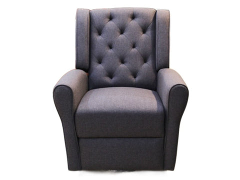 SILLON RECLINABLE OREJONA GRIS OSCURO SA-4285