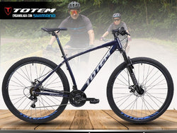 BICICLETA 29" TOTEM T7 7V. 18" M. AZUL/GRIS